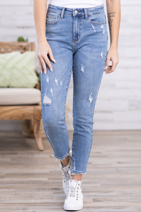 Judy Blue Mineral Wash Relaxed Fit Jeans - Filly Flair