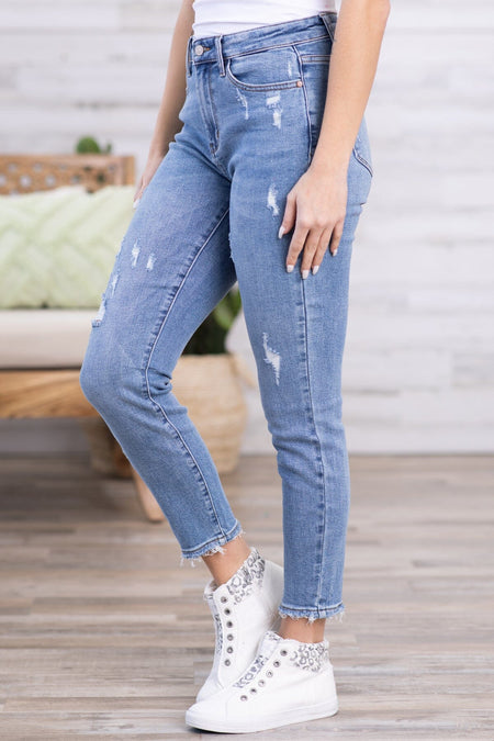 Judy Blue Mineral Wash Relaxed Fit Jeans - Filly Flair